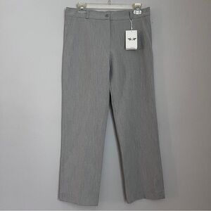 Brax Eliza Gray Dress Pants with Flat-Front Design NWT Size 10